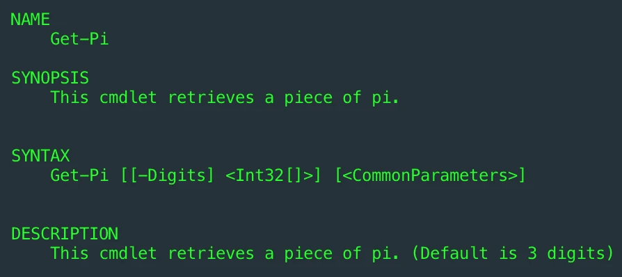 Get-Help Get-Pi